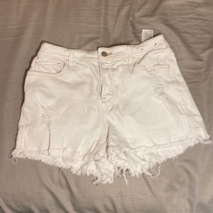 Hollister white jean shorts
